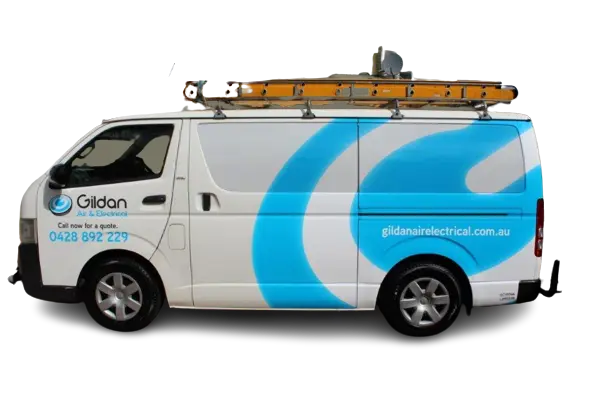 Gildan Air and Electrical team vehicle